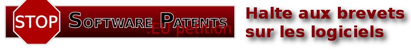 stopsoftwarepatents.eu petition banner